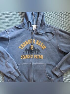 Old Navy Blue 'Thunder Basin' Outdoor Zip Up Hoodie size M